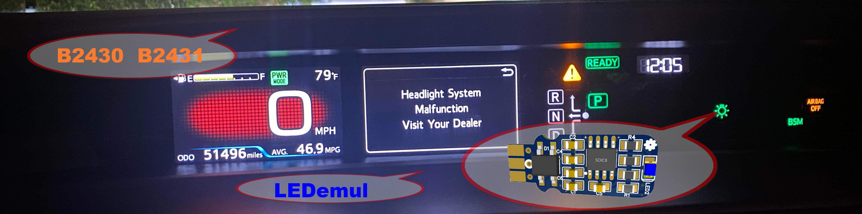 LEDemu Емулятор сигналу фар Toyota Lexus